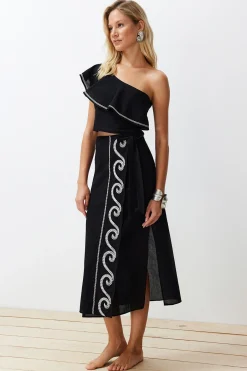 Trendyol Conjunto top asimétrico y falda^Mujer Camisetas|Faldas