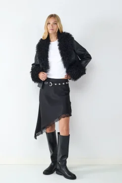 Balmohk Falda asim&eacute;trica satinada^Mujer Faldas