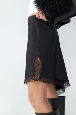 Balmohk Falda asim&eacute;trica satinada^Mujer Faldas