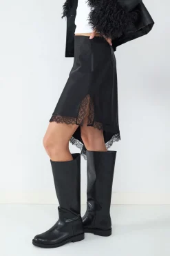 Balmohk Falda asim&eacute;trica satinada^Mujer Faldas