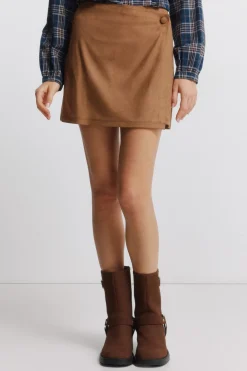 Springfield Falda corta antelina^Mujer Faldas