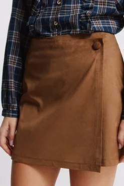 Springfield Falda corta antelina^Mujer Faldas