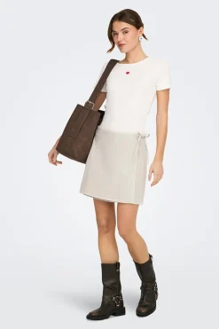 Only Falda corta cruzada^Mujer Faldas