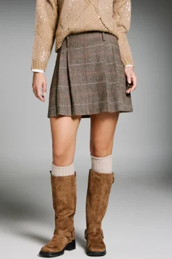 Only Falda corta cuadros de tablas^Mujer Faldas|Total Look