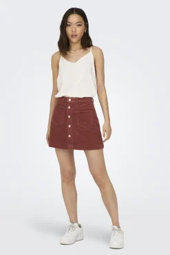 Only Falda corta de pana^Mujer Faldas