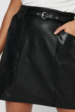 Only Falda corta de polipiel^Mujer Faldas