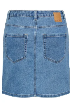 Pieces Falda corta denim^Mujer Faldas