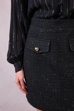 Molly Bracken Falda corta detalle corazones^Mujer Faldas