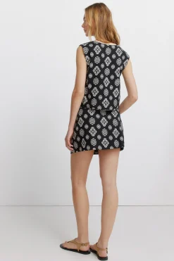 Springfield Falda corta estampado &eacute;tinico^Mujer Lino|Faldas