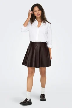 Only Falda corta piel vegana^Mujer Faldas