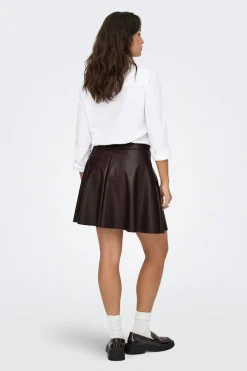 Only Falda corta piel vegana^Mujer Faldas