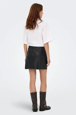 Only Falda corta polipiel^Mujer Faldas