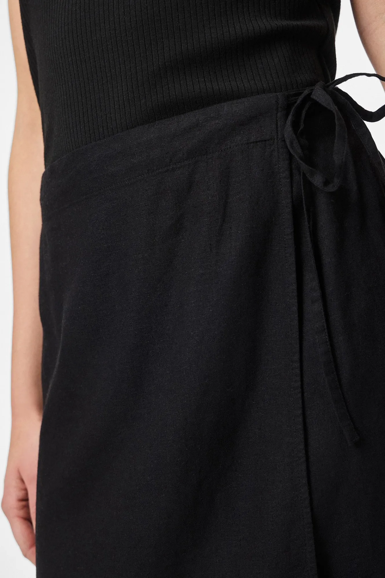 Pieces Falda corta tipo pareo^Mujer Lino|Faldas