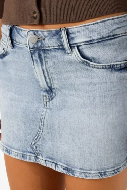 Noisy May Falda corta vaquera con efecto desgastado^Mujer Faldas
