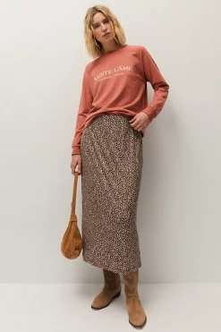 Systemaction Falda estampada con goma^Mujer Faldas