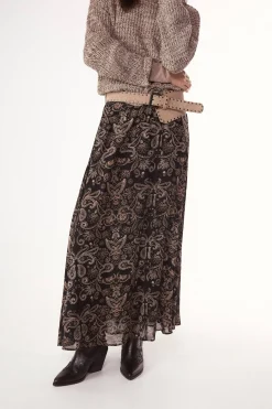 Slowlove Falda estampada con gomas^Mujer Faldas