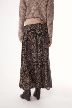 Slowlove Falda estampada con gomas^Mujer Faldas