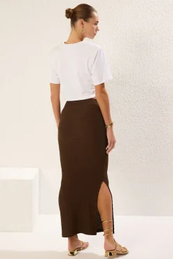 Trendyol Falda larga ajustada^Mujer Faldas