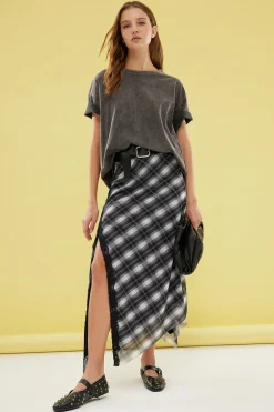 Trendyol Falda larga detalle encaje^Mujer Faldas