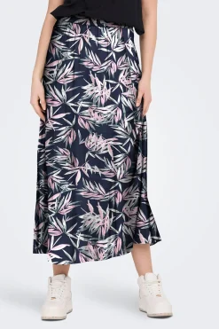 Only Falda larga estampada cintura el&aacute;stica^Mujer Faldas