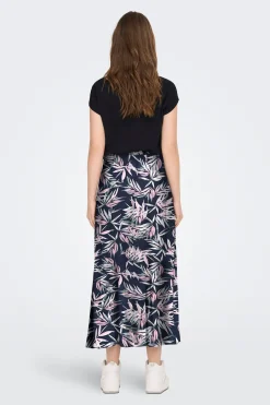 Only Falda larga estampada cintura el&aacute;stica^Mujer Faldas