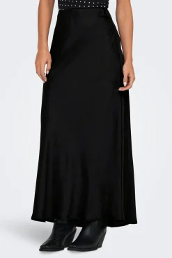 Only Falda larga sat&eacute;n^Mujer Faldas