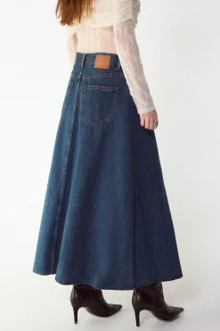 Slowlove Falda Larga Vaquera^Mujer Faldas