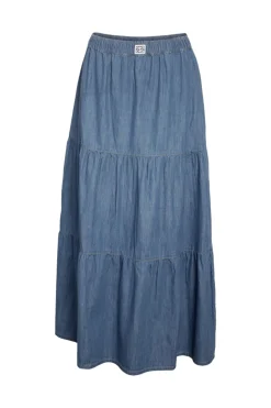 Noisy May Falda larga vaquera ligera con paneles^Mujer Faldas