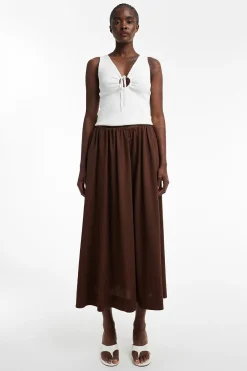 Topshop Falda midi algod&oacute;n^Mujer Faldas