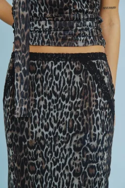 Noisy May Falda midi animal cinturilla^Mujer Faldas