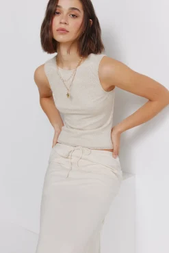 Springfield Falda midi corte sirena^Mujer Faldas