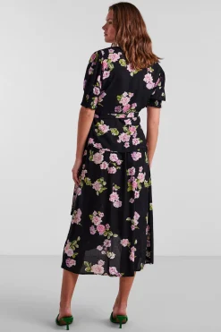 Pieces Falda midi cruzada con lazada^Mujer Faldas