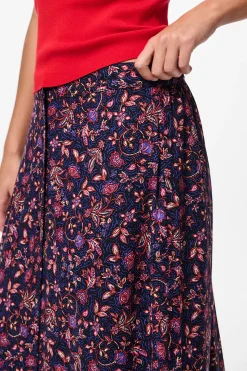 Pieces Falda midi de flores^Mujer Faldas