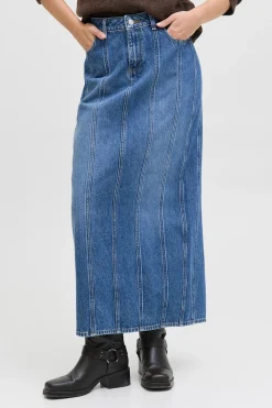 Jack & Jones Falda midi denim recortes^Mujer Faldas