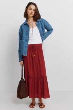 Springfield Falda midi estructura^Mujer Faldas|Total Look