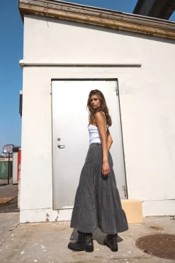 Noisy May Falda midi panelada washed^Mujer Faldas