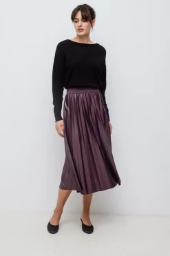 Vila Falda midi plisada^Mujer Faldas
