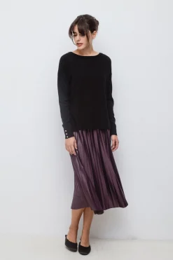 Vila Falda midi plisada^Mujer Faldas