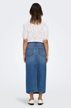 Only Falda midi vaquera^Mujer Faldas