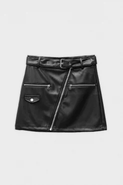 Inside Falda Mini Efecto Piel Con^Mujer Faldas