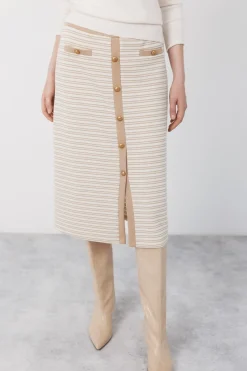 Cortefiel Falda punto botones^Mujer Faldas