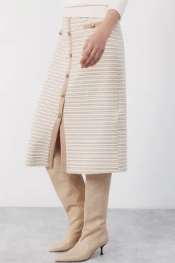 Cortefiel Falda punto botones^Mujer Faldas