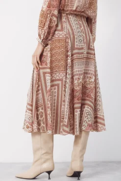 Cortefiel Falda quillas estampada^Mujer Faldas