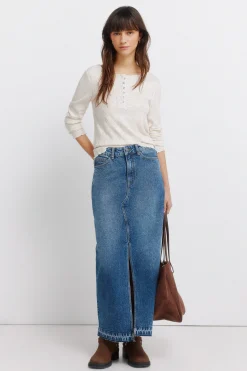 Springfield Falda vaquera midi^Mujer Faldas