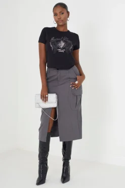 Brave Soul Falda vaquera midi^Mujer Faldas