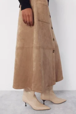 Cortefiel Falda vuelo de antelina^Mujer Faldas