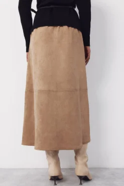 Cortefiel Falda vuelo de antelina^Mujer Faldas