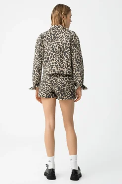 Tiffosi Young Falda-Pantal&oacute;n vaquera de leopardo^Mujer Pantalones|Faldas