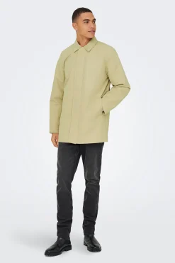 Only & Sons Gabardina cierre de cremallera^Hombre Abrigos