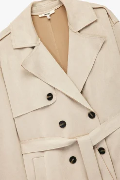 Koton Gabardina con botones y cintur&oacute;n con detalle de bolsillo^Mujer Gabardinas|Abrigos